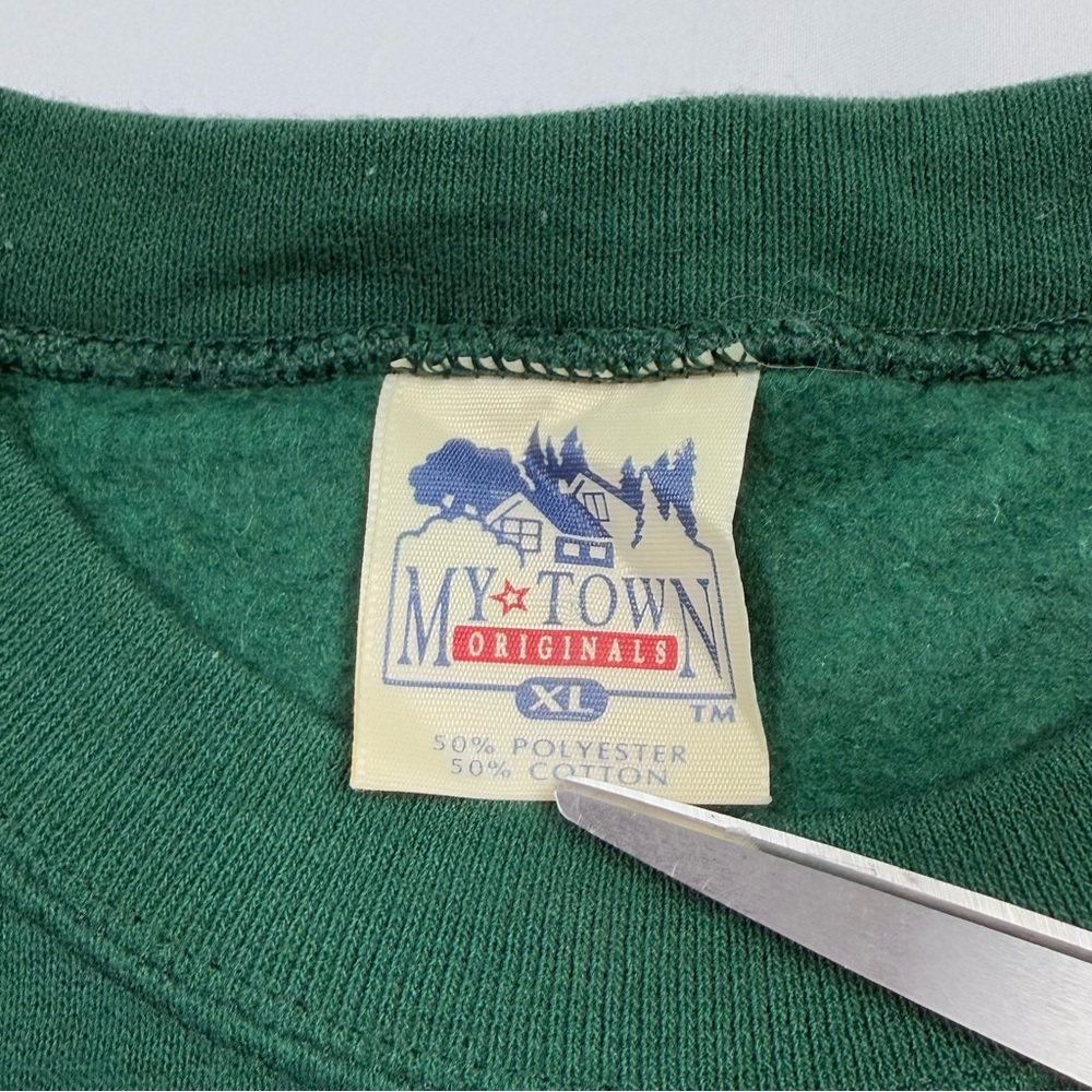 Vintage Golf Classic Mens Crewneck Sweatshirt XL 90s Made in USA Green B5 - Picture 3 of 8